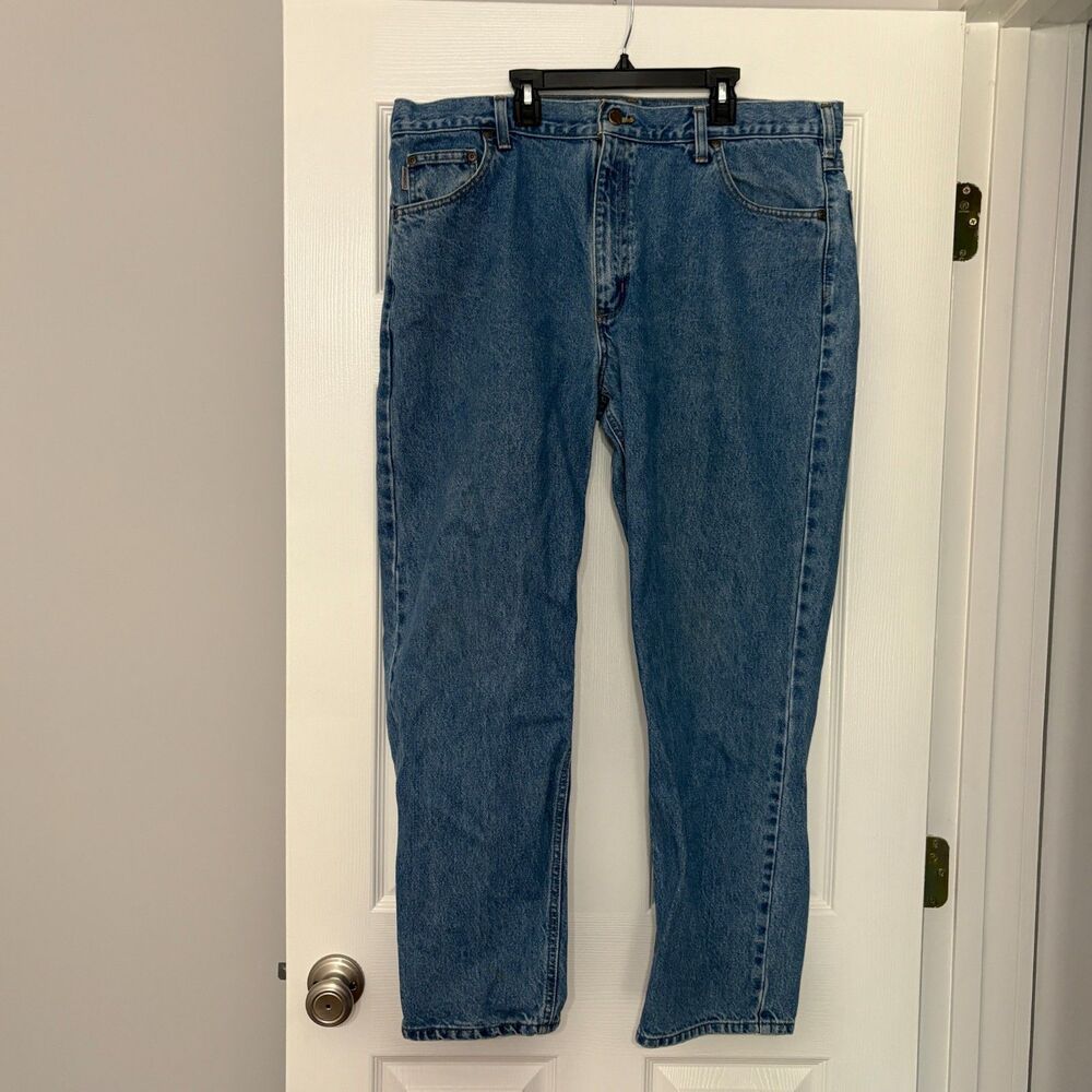 Carhartt Jeans Mens W42 L30 Blue Relaxed Fit Straight Leg Workwear Cotton